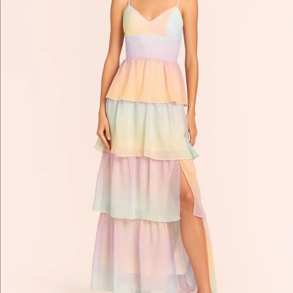 Amanda Uprichard Thaddea Maxi Dress - Rainbow